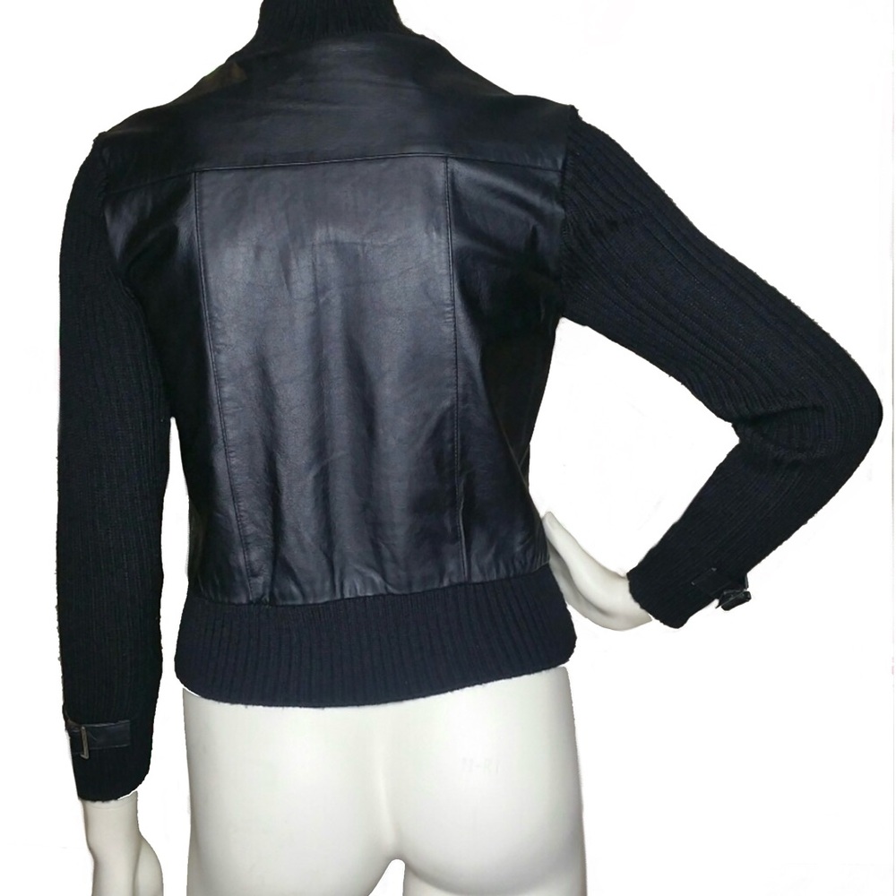 Frost Leather Jacket with Wool Sweater Size M - Picture 2 of 4